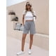thumbnail image 4 of Pantalones cortos Quenteen de baloncesto para mujer, casuales, de verano, hasta la rodilla, 4 of 9