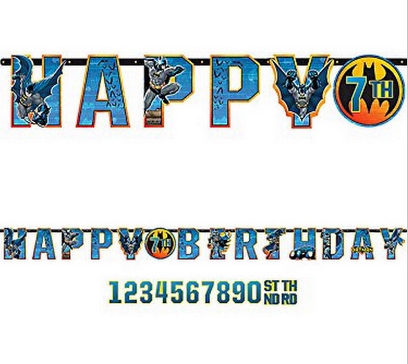 LEGO THE BATMAN Add an Age Happy Birthday Jumbo Letter Banner Kit 