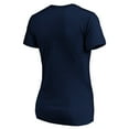 thumbnail image 3 of Women's Navy Seattle Mariners Team Color Primary Logo V-Neck T-Shirt, 3 of 3