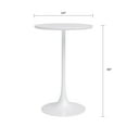 thumbnail image 5 of Jamesdar Kurv Steel Counter Height Cafe Table in White, 5 of 5