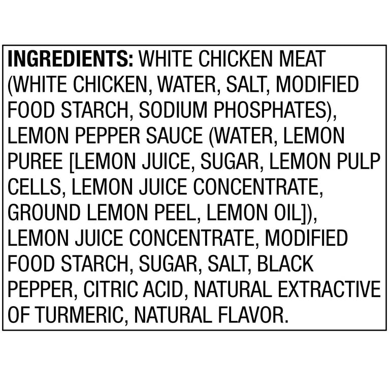 3 pack) Great Value Premium White Chicken in Lemon Pepper Sauce