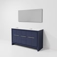 thumbnail image 6 of Lafarre 60 in W Navy Blue Double Bath Vanity, Cultured Marble Top and 55 in Mirror, 6 of 9