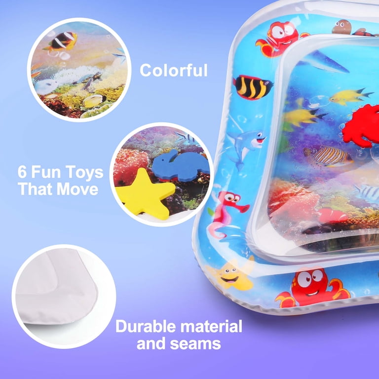 LotFancy Tummy Time Water Play Mat, Ocean Theme photo 6