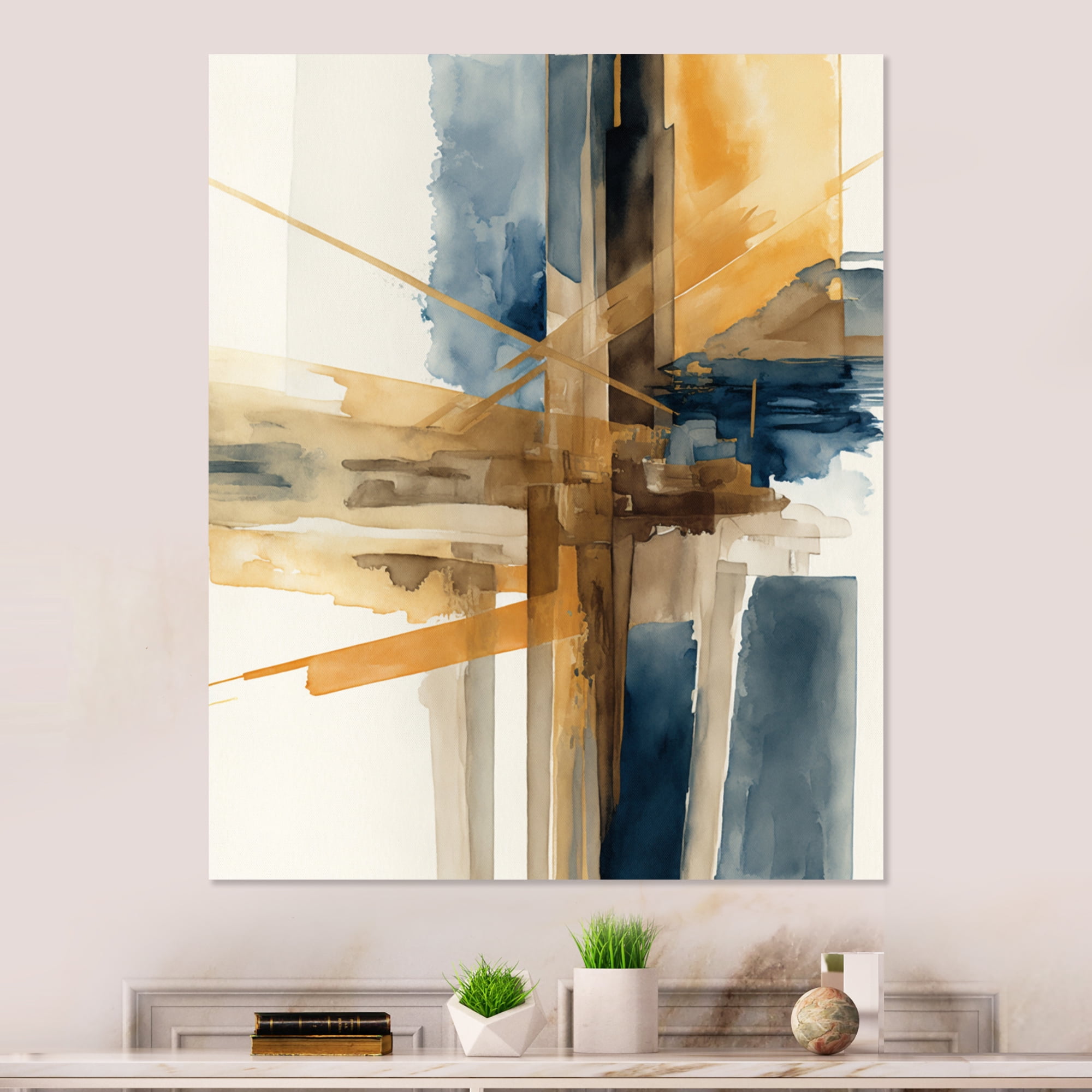 Designart Modern Watercolor Abstract I Canvas Wall Art