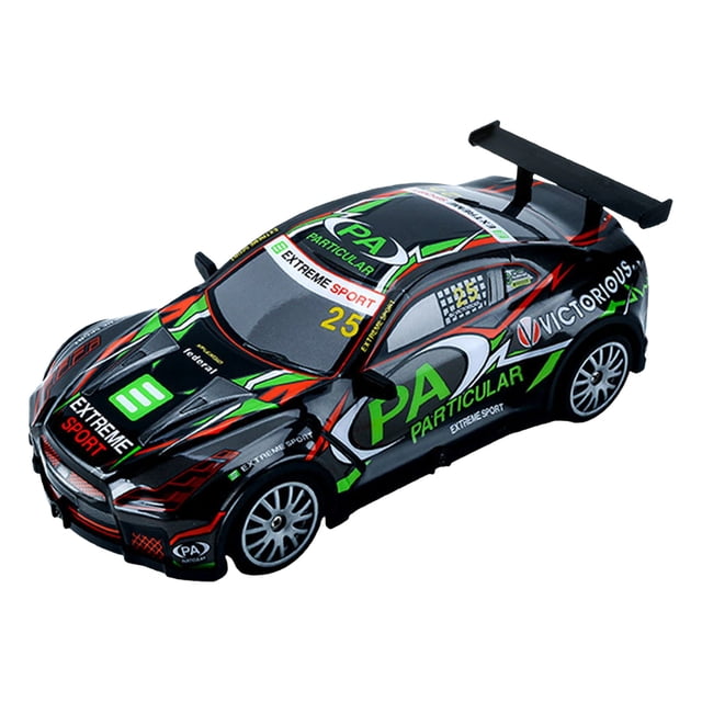 A 4Wd Rc Drift Car 18Km/H High Speed Racing Vehicle With Led Lights Spray Rubber Tires 2.4G Remote Control For Kids Indoor Outdoor Play