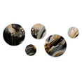 thumbnail image 2 of Designart "Marbled Euphoria Gold and Black II" Abstract Marble Metal Wall Art Set of 5 Piece, 2 of 5