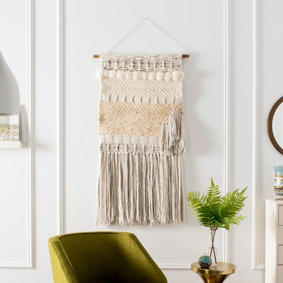 Safavieh Sedona Ganesler Bohemian Woven Wall Tapestry, Cream