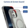 thumbnail image 5 of Allytechgroup for iPhone 16 Plus Case with Kickstand, Compatible with MagSafe Canera & Screen Huard Military Grade Drop Protection Shockproof Magnetic Cover for iPhone 16 Plus, Grey, 5 of 7