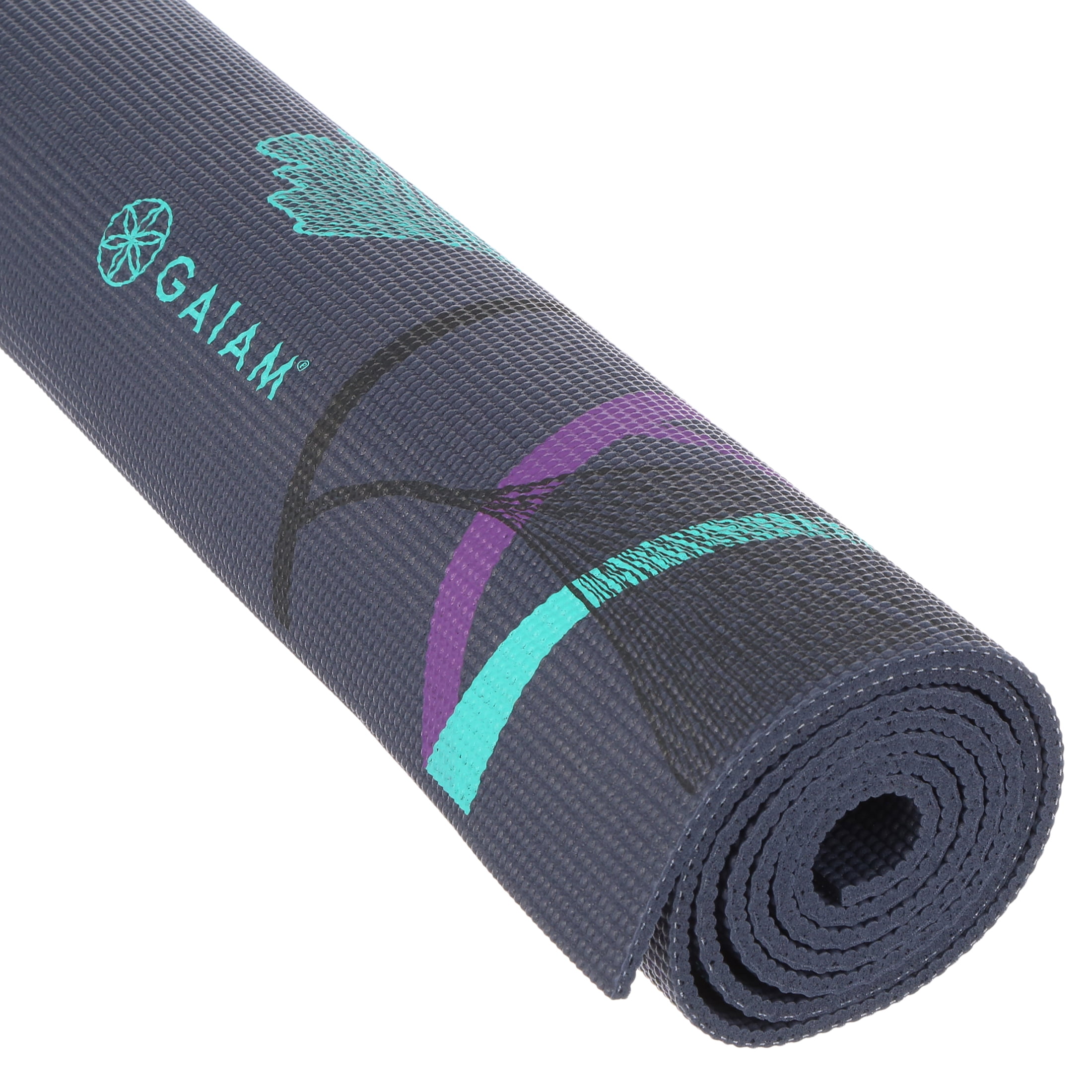 Gaiam Premium Print Yoga Mat, Icy Blossom, 6mm