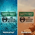thumbnail image 6 of (2 Pack) Eye Protection Required With Symbol OSHA Safety First Sign 10 Inch X 7 Inch Indoor / Outdoor Rust-Free Aluminum Metal Signs for Workplace, Workshop, and Construction Site, Made, 6 of 8