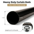 thumbnail image 2 of 48" to 86"Curtain Rods for Windows,1 inch Industrial Curtain Rod, Adjustable Wrap Around Curtain Rods,Industrial Indoor/Outdoor Curtain Rod,Bronze, 2 of 7