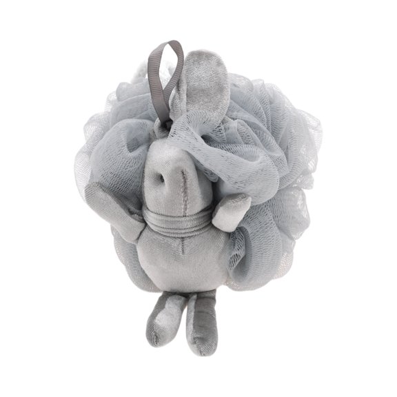 Unique Bargains 1 Pc Rabbit Bath Shower Loofah Sponge Body Puffs Gray