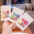 thumbnail image 4 of Ruanlalo Kid Girl Barrette Transparent Water Drop Shape Quicksand Fruit Hairpin Hair Clip Watermelon, 4 of 6