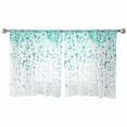 thumbnail image 2 of Turquoise Polka Dot Semi Sheer Curtains 45 Inch Length 2 Panels Set, Abstract Modern Art Dots Watercolor Sheer Kitchen Curtain Privacy Voile Window Curtain for Living Room Bedroom Rod Pocket Drapes, 2 of 7