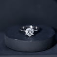 thumbnail image 6 of Certified Lab Grown Diamond 2 Carat Engagement Ring, EF-VS Quality - Ready To Gift, 14K White Gold, US 4.00, 6 of 8