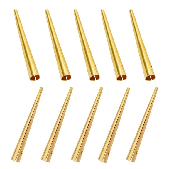 Lord of Battles Medieval Pure Solid Brass Aiglets Set of 10 Pcs for Cloths & Gambesons | Aglets for Viking Fantasy Outfits | Small 1.4 Inches each