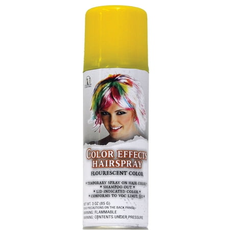 Spirit Fluorescent Hairspray Yellow One Size Fits Most