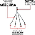 thumbnail image 6 of RDX Punching Bag for Boxing Training, 4ft 5ft Unfilled Heavy Bag Anti Swing Set With Punching Gloves and Hanging Chain, 3pc for Grappling, Kickboxing, MMA, Muay Thai, Karate, BJJ and Taekwondo, 6 of 8