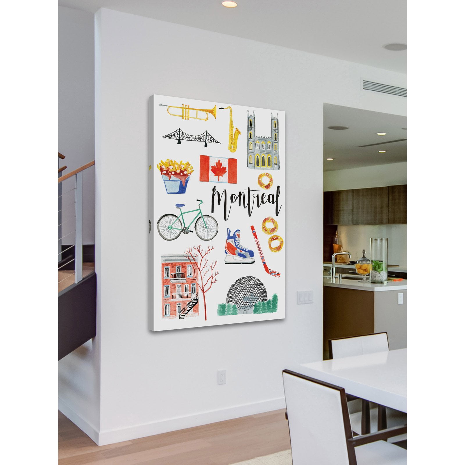 Marmont Hill "Montreal Icons" by Molly Rosner Painting Print on Wrapped Canvas
