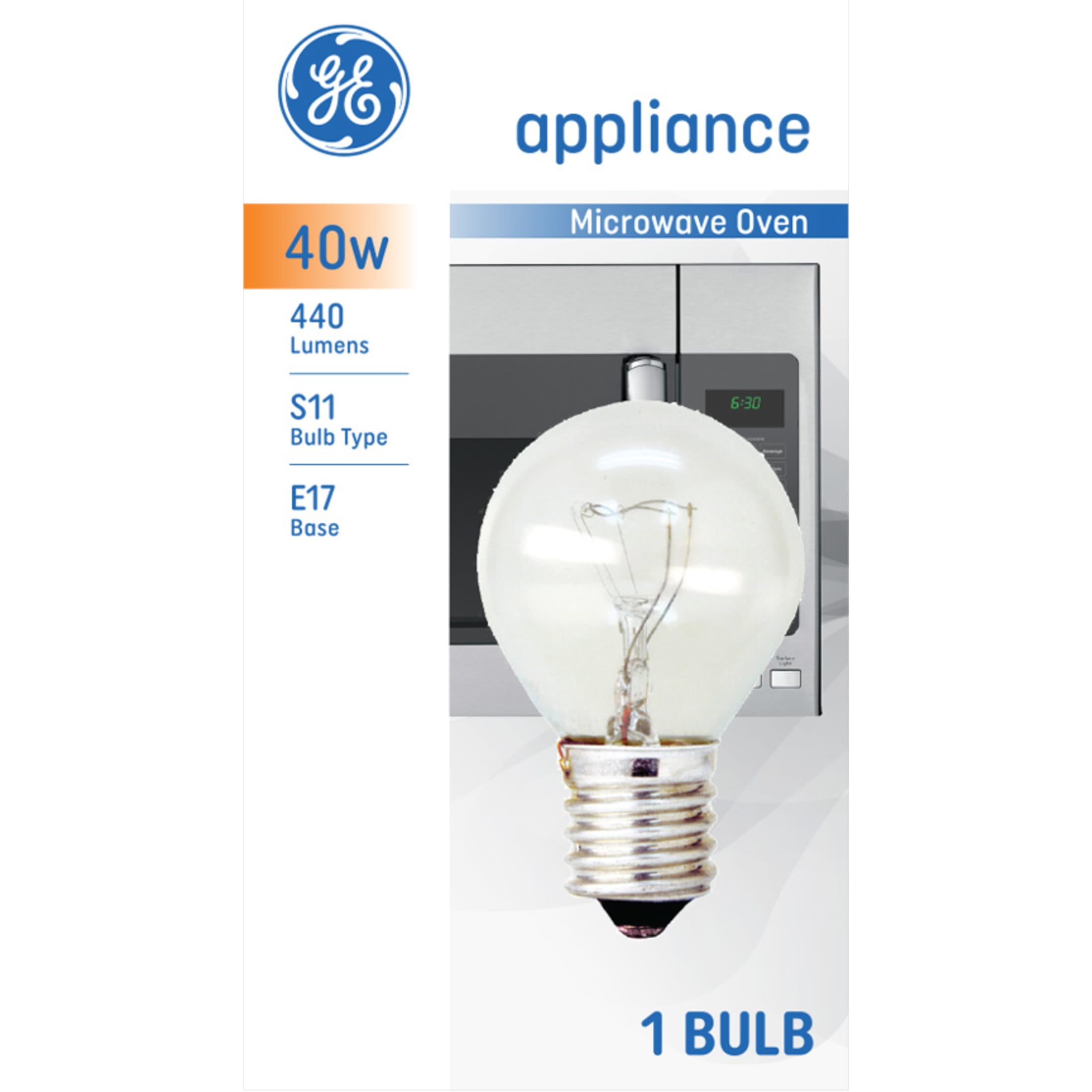 (3 pack) GE Incandescent 40 Watt Soft White S11 Appliance Bulb 1 Pack