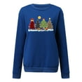 thumbnail image 4 of asdoklhq Christmas Clearance Clothing Under $5.00,Christmas Women's Casual Long Sleeve O-Neck Printed Ladies Sweatshirt Tops, 4 of 4