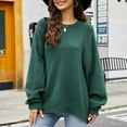 thumbnail image 5 of Patlollav Pntutb Womens Loose Lazy Style Bottom Round Neck Knit Tops, 5 of 7