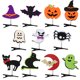 thumbnail image 5 of 11 horquillas para el pelo de Halloween con dibujos de calabaza y murciélago, accesorios para el pelo de fiesta., 5 of 5