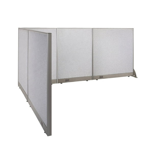GOF L-shaped Freestanding Office Partition, Room Divider, Privacy Screen, Workstation Cubicle (84”D x 120”W x 48”H)