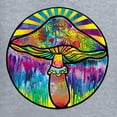 thumbnail image 6 of Wild Bobby Colorful Mushroom Retro Puff Print Fashion Womens Slim Fit Junior Tee, Heather Grey, X-Large, 6 of 6