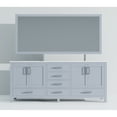 thumbnail image 6 of Dark Grey 84in X 22in Bath Vanity, Marble Top, Faucet , 34in Mirror, Long-lasting And Scratch- Stain Resistance W D Cultured Included, To Scratch, 6 of 7
