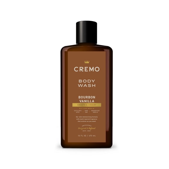 Cremo Men's Body Wash, Bourbon Vanilla, 16 fl oz