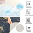 thumbnail image 3 of Dreamtimes Luxury Bathroom Rug Set 2 PCS, Gold Evil Doodle Eyes Soft Absorbent Bath Rug and U-Shaped Contour Toilet Rug, Non-Slip Bath Carpet Bath Mats for Bathroom, 17.3"x13.4"+23.6"x15.7", 3 of 4
