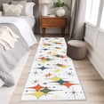 thumbnail image 4 of Colorful Diamond 2'x6' Runner Rugs for Hallway Kitchen Bedside Non Slip Washable, Modern Geometric Middle Century White Entryway Rug Runners with Rubber Backing, Long Carpet Runner for Laundry Room, 4 of 8