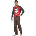 thumbnail image 3 of A Christmas Story Mens' Pajamas Ralphie 2PC  Raglan Long Sleeve Sleep Shirt Plaid Pajama Pant Set for Adults, 3 of 5