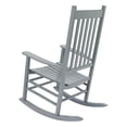 thumbnail image 6 of Pemberly Row Traditional Hardwood Indoor/Outdoor Patio Porch Rocker in Gray, 6 of 7