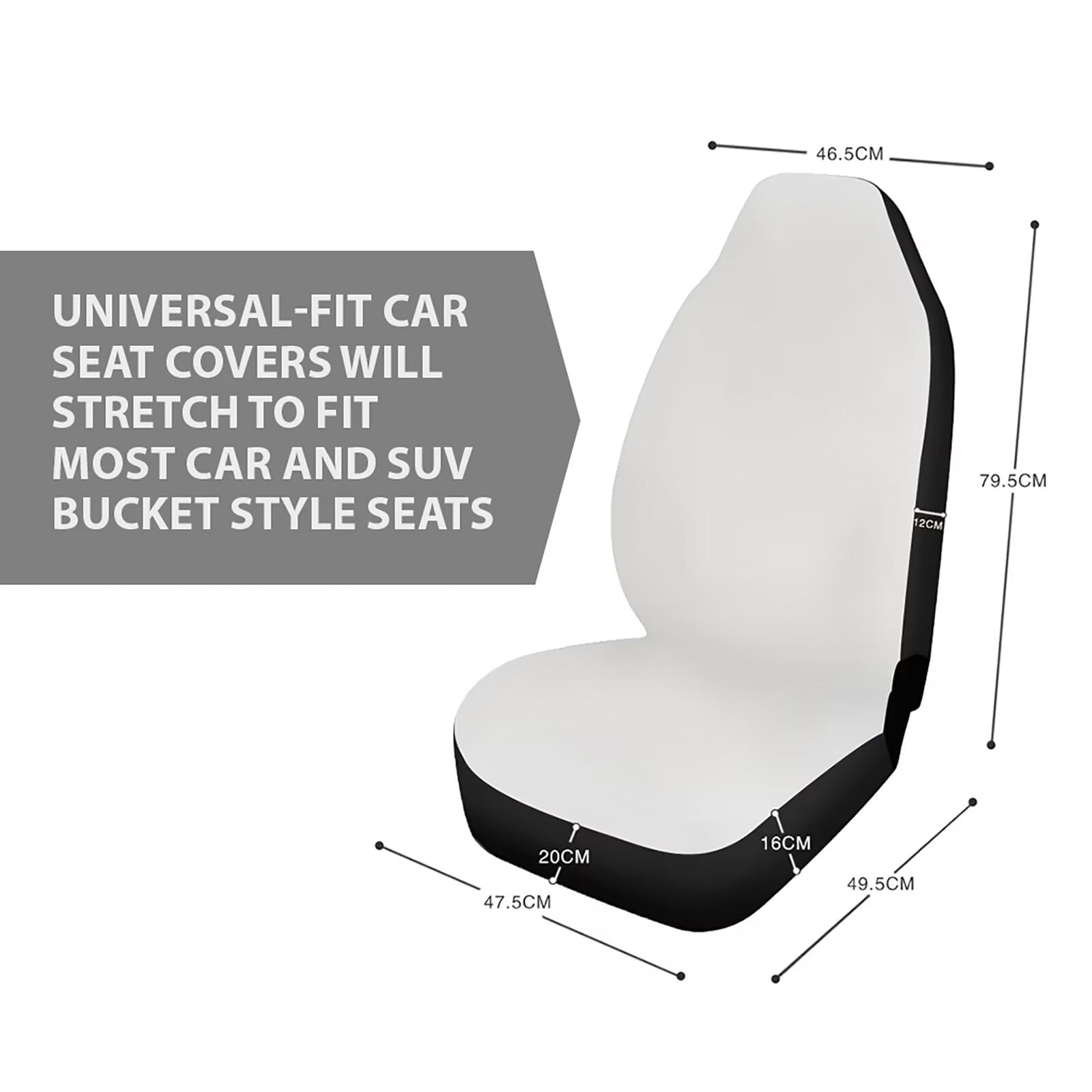 Uourmeti Cool Lava Skull Print Front Only Car Seat Cover for Women Men, Washable Soft Thin Vehicle Seat Protector for Auto Sedan SUV Truck Accessories Set of 2