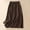 Coffee, variant on Women's Side Slit Midi Skirts Summer Drawstring Elastic Waist Cotton Linen Skirts Lightweight Flowy Vacation Beach Skorts