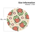 thumbnail image 2 of Sigee Frog Hold Strawberry for Water-Resistant, Heat-Resistant, Non-Slip Leather Coasters Set, Ideal for Coffee Table, Office, Bar, Home Decor-Round Shape, 2 of 6