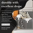 thumbnail image 3 of MDHAND Chenille Sofa Cover, Cat Scratch Resistant Sofa Slipcover, Jacquard Throw for Sofa, All-Season Couch Protector, Wave Edge (180"x 340", Black), 3 of 8