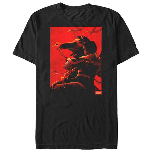Men's Mulan Classic Poster Graphic Tee Black 4X Large
