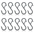 thumbnail image 2 of 10Pcs S Hooks for Hanging, 3.5 inch Heavy Duty S Hooks with Safety Buckle S Shaped Hooks Kitchen Pot Rack Hooks Closet Hooks for Hanging Plants, Clothes, Kitchen Utensil, Pots and Pans, Bags, 2 of 6