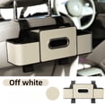 thumbnail image 6 of 3 in 1 Back Seat Organizer, 2026 Upgraded Multifunctional Car Seat Back Storage Box, Car Organizers and Storage Box with 2 Cup Holders, with Tissue Boxs and Hook, Drink Holder for Car (Off White), 6 of 7