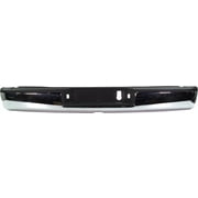Chrome Step Bumper Face Bar and Pads With Tow Hook Holes fits 2016-2019 Nissan Titan
