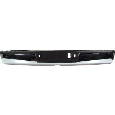Chrome Step Bumper Face Bar and Pads With Tow Hook Holes fits 2016-2019 Nissan Titan