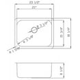 thumbnail image 2 of Whitehaus Noah's Collection Brushed Stainless Steel Single Bowl Undermount Sink, 2 of 2