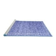 thumbnail image 2 of Ahgly Company Machine Washable Indoor Round Persian Blue Traditional Area Rugs, 4' Round, 2 of 4