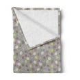 thumbnail image 2 of Fruit Soft Flannel Fleece Throw Blanket, Pastel Colored Composition of Sliced Figs with Tasty Flowering Plants, Cozy Plush for Indoor and Outdoor Use, 50" x 70", Multicolor, by Ambesonne, 2 of 5