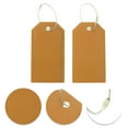 thumbnail image 3 of Unique Bargains 1 Pc Solid Color Irregular Luggage Tag for Travel Yellow PU, 3 of 5