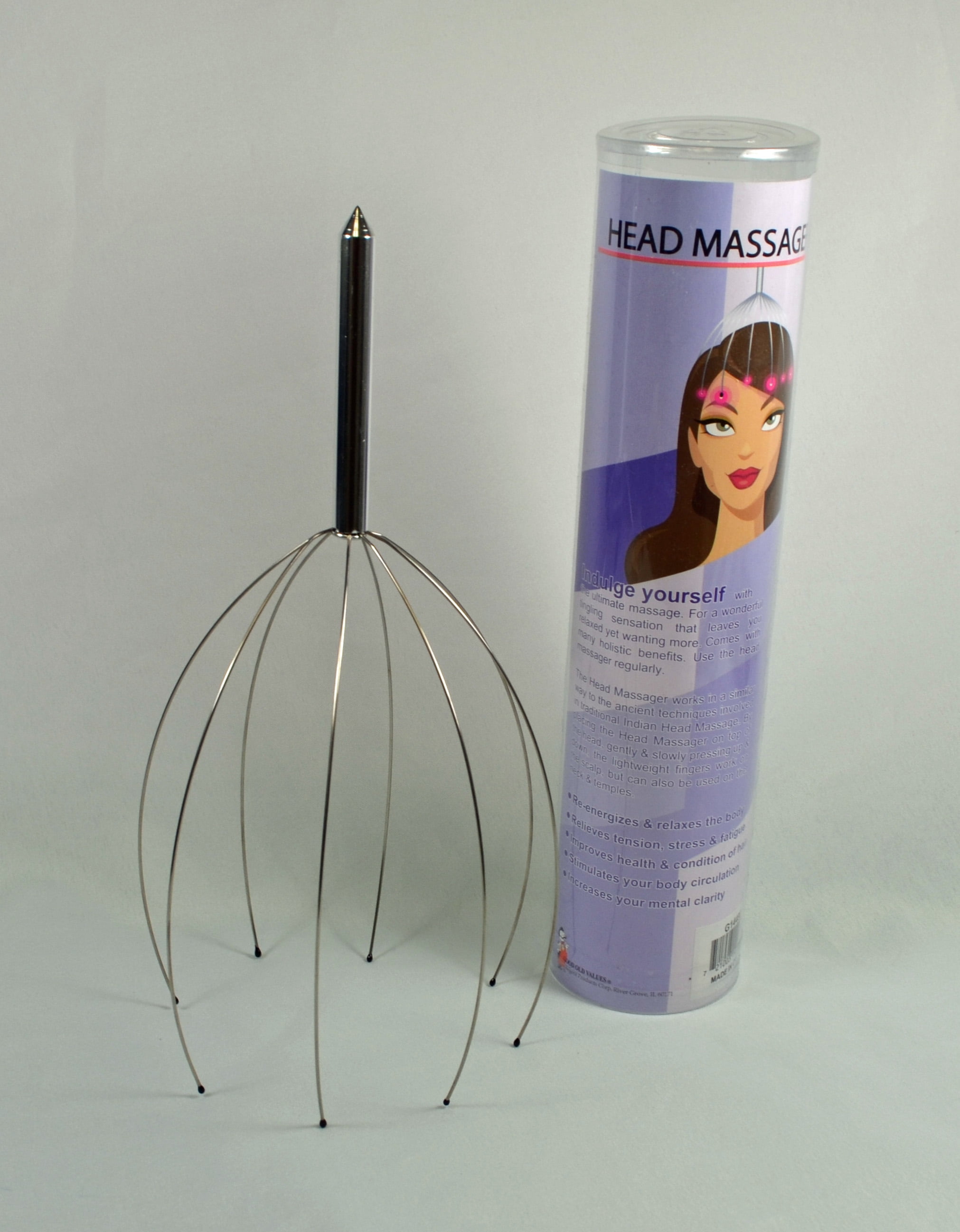 Silver Head Massager Stress Release Muscle Tension Neck Scalp