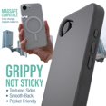 thumbnail image 2 of Funda para teléfono Smartish® iPhone 16e MagSafe Gripmunk Black, 2 of 6